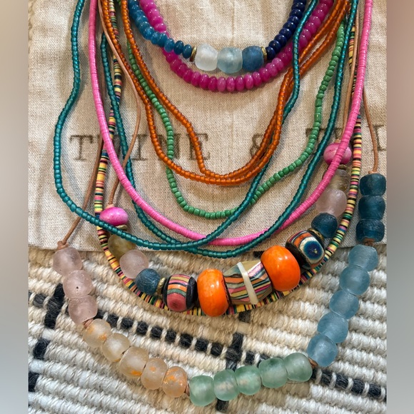 Multicolor Layered Beaded Necklace by Twine & Twig - Picture 3 of 7